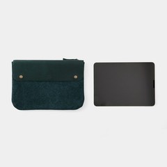 Traveler’s Company TF Canvas Pouch M Blue Cotton Leather Made in Thailand