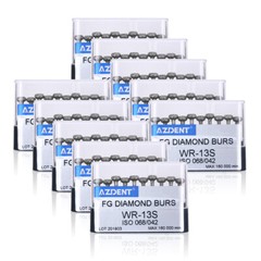 10pcs/box AZDENT Dental Diamond Burs Drills FG Burs for High Speed Handpiece