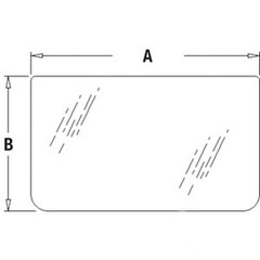 Glass AT154431 Fits John Deere 190 190E 490E 690ELC 790ELC 892 892ELC 992ELC
