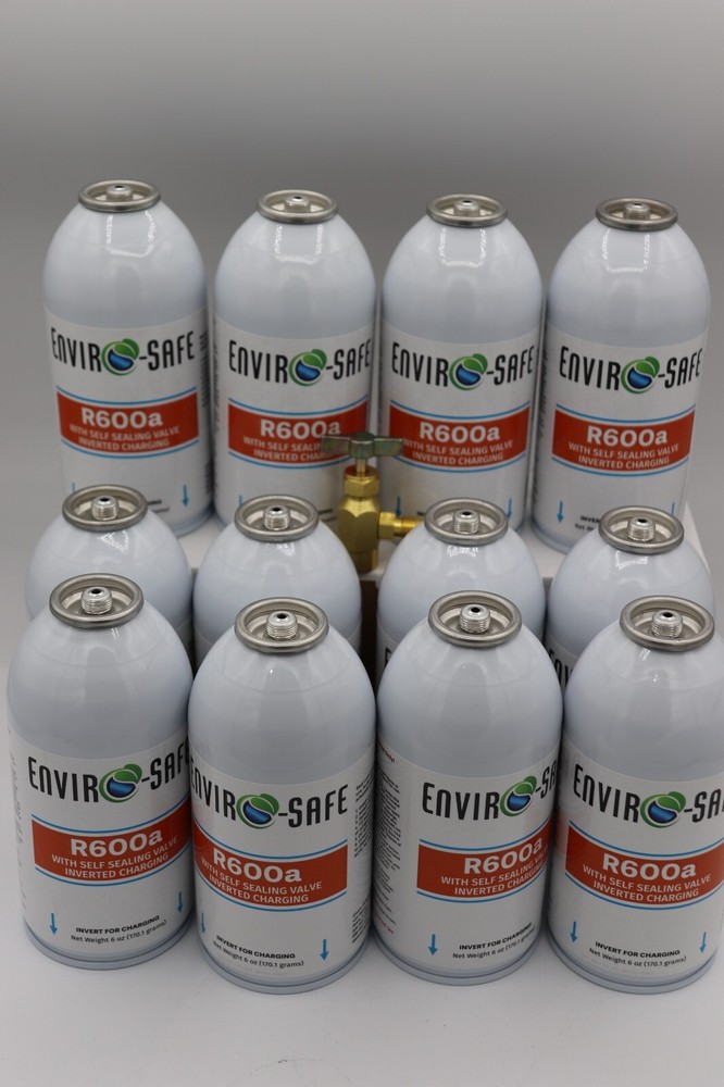 Enviro-Safe R-600a Refrigerant with 7/16″ Self Sealing K28 6 oz Case/12 w/tap