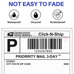 4000 4″x6″ Fanfold Direct Thermal Shipping Labels Perforated for Zebra & Rollo