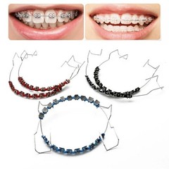 Fake Braces For Teeth Temporary False Fake Brackets Metallic Wires Bracket