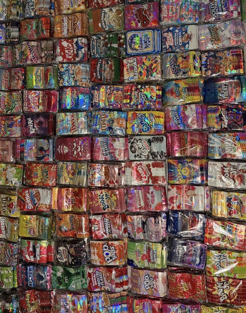 3.5g Mylar Bags Holographic Trendy 10 Designs – 1000 Pcs (100 pcs x 10 designs)