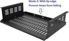 JINGCHENGMEI Under Desk Computer Mount for Small Form Factor SFF Black