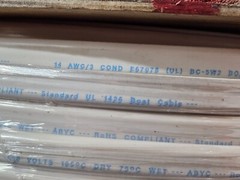 Boat Cable 500 Feet 14 AWG/3 Conductor Tinned Copper PVC Jacket BC-5W2 600V