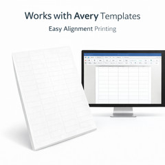 1/2″ x 1-3/4″ White Address Labels 80/Sheet Laser & Inkjet Compatible