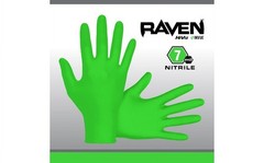 Nitrile Exam Gloves 7 mil 2XL Powder Free Hi-Viz Green 100 Count Extra Strength