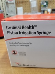 Cardinal 60cc Piston Irritation Syringe 60mL SYRINGE ONLY, Sterile, 25pk