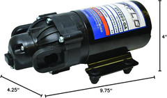 EF2200-QA-BOX 2.2GPM 12V Diaphragm Pump-Quick Attach Port, Black