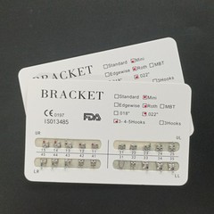 20Pcs/Kit Orthodontic Dental Metal Brackets MIM Braces Mini Roth 022 Hooks 345