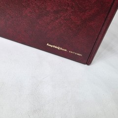 Vtg Anything Book™️ Hardcover Blank Journal Unlined Unruled Sketch Art Deco Red