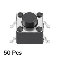 50pcs Momentary Panel PCB Surface Mounted Devices SMT SPST Tactile Tact Switch