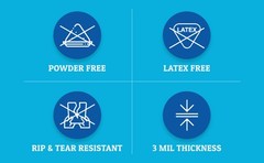 White Nitrile Disposable Gloves – Latex Food Prep, Salon, Hair Dye, Kitchen