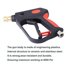 Pressure Washer Short Gun, Commercial 5000 PSI / 10.5 GPM, Swivel Inlet, 3/8 …