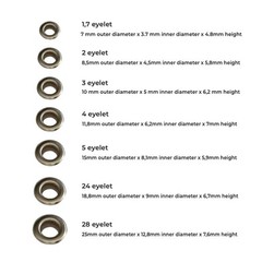 Eyelet Grommet Fastener Setting Dies For Hand Press Machine 1/4 In 6mm Die