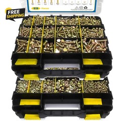 919 Pcs Grade 8.8 Metric Bolt Assortment, M4 M5 M6 M8 Heavy Duty Nuts Kit