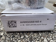 4″ LIQUID FILLED 160 PSI STAINLESS NH3 PRESSURE GAUGE – BRAND NEW 1373