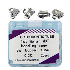 20 sets dental Tubos bucales de ortodoncia 1st 2nd Molar MBT Roth 022 Bondable