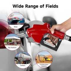 1” Auto Fuel Nozzle Auto Shut Off Diesel Transfer Nozzle W / Fuel Hose Swivel