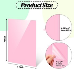 24 PCS 7×5 Inch Colored Opaque Cast Acrylic Sheets 12 Colors 2mm Thick Laser