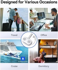 ORICO Travel Power Strip with 4 Outlet 3 USB Charging Station 4ft Extension Cord