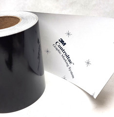 4″ x 50 YDS – 3M Controltac Graphic Film w/ Comply Adhesive 180MC BLACK 2MIL