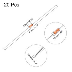 20pcs NTC Thermistors Resistors MF58 3950B 5% 1M Ohm Temperature Sensors