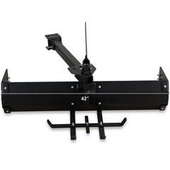 42” Trailer Box Scraper with Tractor Box Blade Hitch Tow Fit for ATV UTV, Black