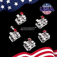 FDA AZDENT Dental Orthodontic Metal Brackets Braces Mini Roth.022 Hooks 3-4-5