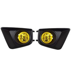 Amber Clear Lens Fog Light Assembly Kit with Switch Relay Harness Bezel