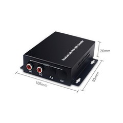 2 Audio Over FC Fiber optic Extender Converters for Broadcast system (Tx/Rx) Kit