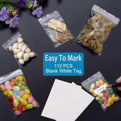 300 PCS Clear Resealable Mini Plastic Bags Assorted Jewelry Storage Bags