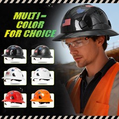 Hardhats size range from 53-63cm/ 20.86-24.80 inch, Bright Black Carbon…