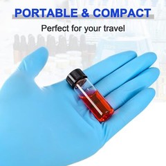 100x 10ml borosilicate Glass Vials w/Screw Caps Clear Liquid Sample Vial Bottles