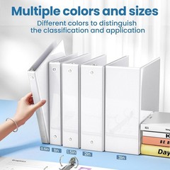 1/2 Inch Binders 3 Ring 10 Pack Bulk, Pvc-Free Clear View Half Inch Binders (Fit