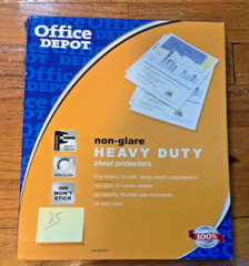 Office Depot Top-Loading Sheet Protectors, Heavy Duty, Non-Glare, 25-Count
