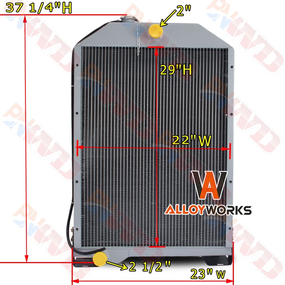 RE38664 RE21893 3 Row Radiator Fits John Deere 4050 4055 4250 4255 4450 4455