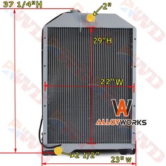 RE38664 RE21893 3 Row Radiator Fits John Deere 4050 4055 4250 4255 4450 4455