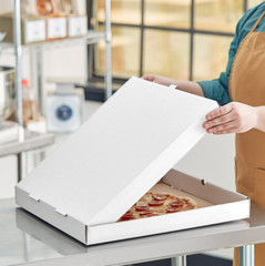 (100-Case) 18″ x 18″ x2″ White Corrugated Plain Pizza Bakery Square Take-Out Box