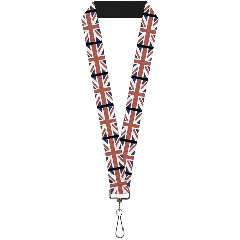 Buckle-Down Lanyard-1.0″-United Kingdom Flags 22″ x 1″ Multicolor