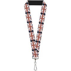 Buckle-Down Lanyard-1.0″-United Kingdom Flags 22″ x 1″ Multicolor
