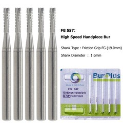 Wave Dental Operative Tungsten Carbide Bur Straight Fissure FG 556 557 558