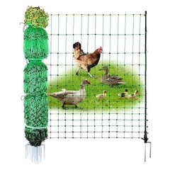 Electric Fence Chicken Netting Kit, 48″ X 164′, Solar Electric Fence for Poultry