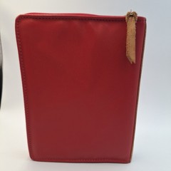 Jon Hart Design Red Coated Canvas 9″ Zippered 3-Ring Binder LSL Monogram