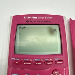 Texas Instruments TI-84 Plus Silver Edition Graphing Calculator Pink W/ Cover