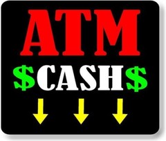 ATM CASH ARROWS NEON Aluminum Composite Sign