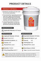 Fluid Film Rust Corrosion Protection Penetrant Lubricant 5 Gallon Pail