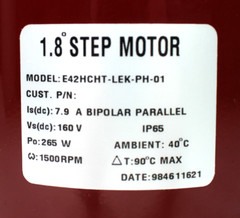 Pacific Scientific E42HCHT-LEK-PH-01, 1.8�� Step Motor, 160V, 1500RPM