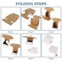 Set of 25 White Corrugated Shipping Boxes Ideal for Small Business Mailing
