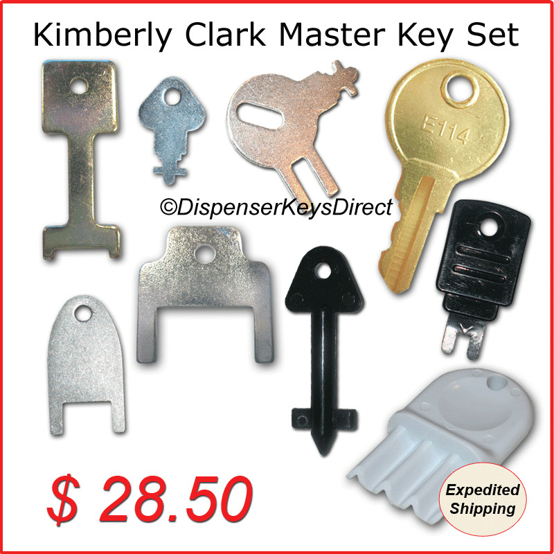 Kimberly Clark Master Key Set for Paper Towel, Toilet Tissue & Soap Dispensers